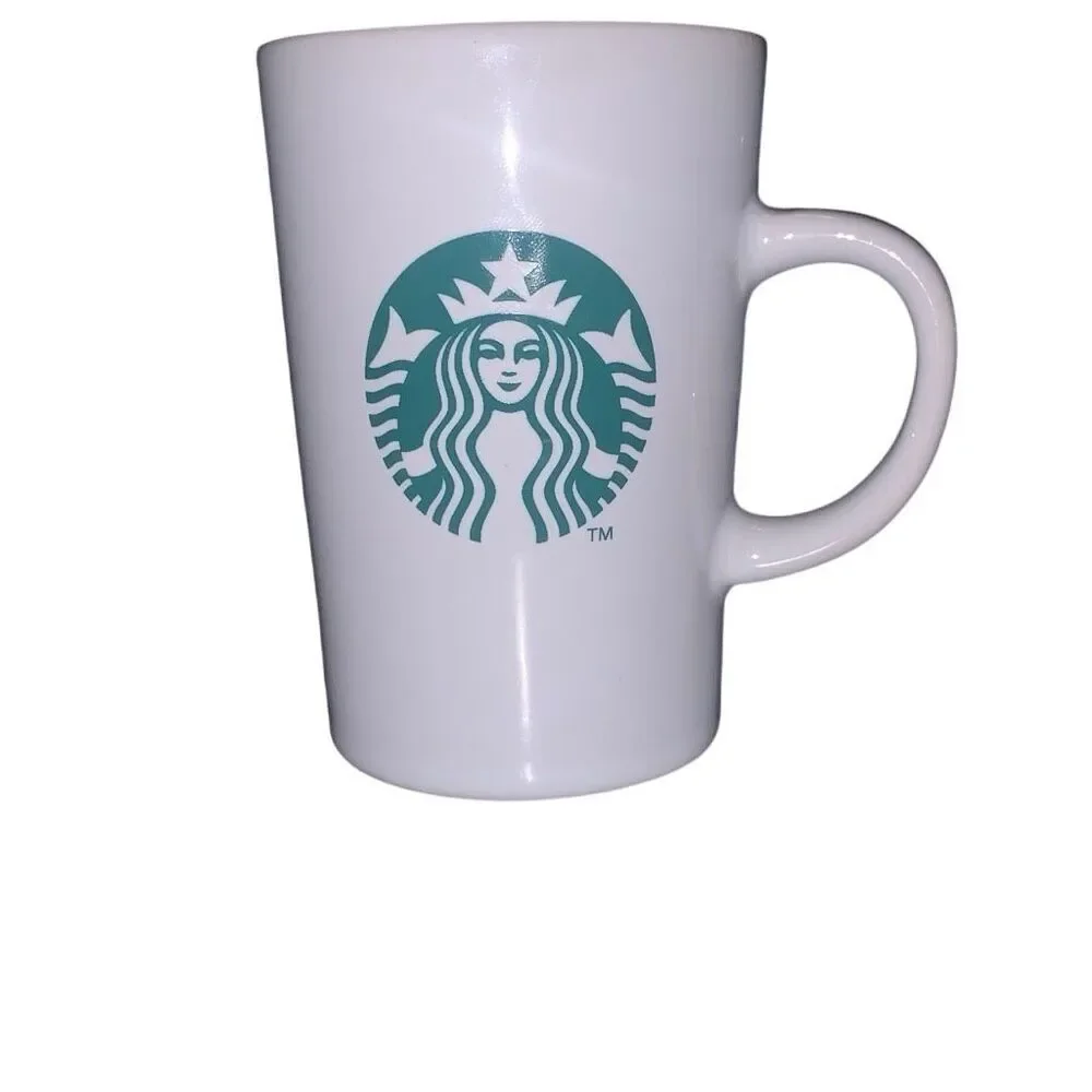 Vintage Starbucks 2011 Mermaid Siren Logo Coffee Mug Cup White Heavy Classic